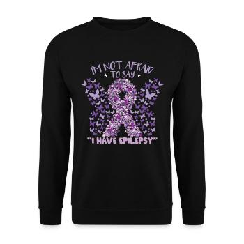 Ich habe Epilepsie - Unisex Pullover - Schwarz - Vorne - Alina (178cm) & Michal (187cm)