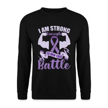 Purple Ribbon Epilepsy Awareness Men - Unisex Sweatshirt - black - Front - Alina (178cm) & Michal (187cm)