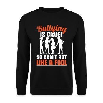 Anti-Bullying | Unity Day | Bully Awareness Month - Unisex Sweatshirt - black - Front - Alina (178cm) & Michal (187cm)