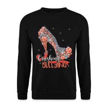 Anti Bullying | Bully Awareness | Unity Day - Unisex Sweatshirt - black - Front - Alina (178cm) & Michal (187cm)