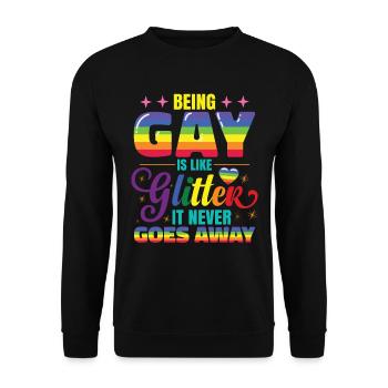 LGBT Rainbow Gay Vêtements - Sweat-shirt Unisexe - noir - Devant - Alina (178cm) & Michal (187cm)