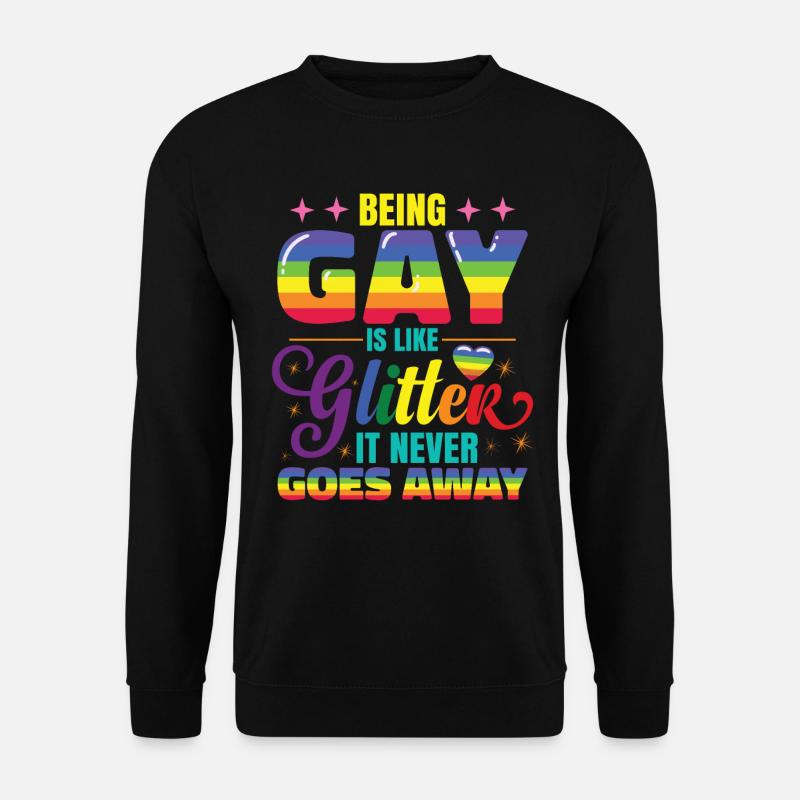 LGBT Regenbogen Schwule Kleidung - Unisex Pullover - Schwarz