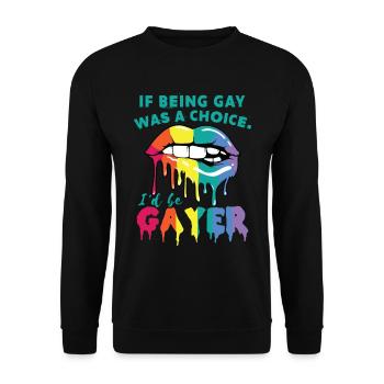 Drôle de cadeau du Mois de la fierté gaie - Sweat-shirt Unisexe - noir - Devant - Alina (178cm) & Michal (187cm)