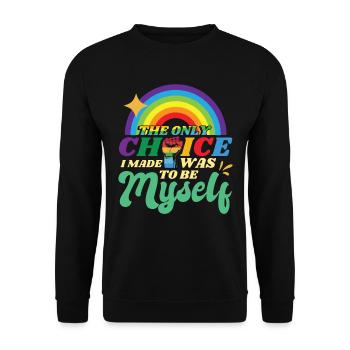Citation LGBT - Sweat-shirt Unisexe - noir - Devant - Alina (178cm) & Michal (187cm)