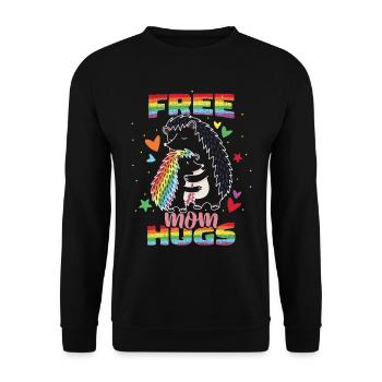 Câlins gratuits pour maman - Sweat-shirt Unisexe - noir - Devant - Alina (178cm) & Michal (187cm)