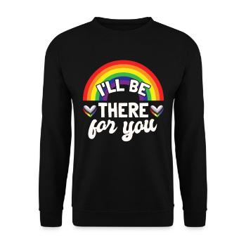 LGBTQ Rainbow Pride Month - Unisex Sweatshirt - black - Front - Alina (178cm) & Michal (187cm)
