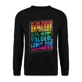 LGBT Quote - Unisex Sweatshirt - black - Front - Alina (178cm) & Michal (187cm)