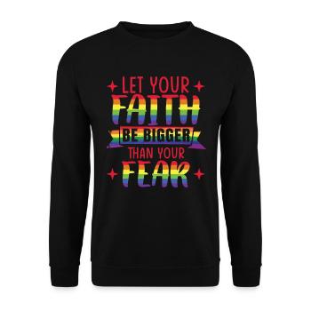 Que la foi soit plus grande que votre peur - Sweat-shirt Unisexe - noir - Devant - Alina (178cm) & Michal (187cm)