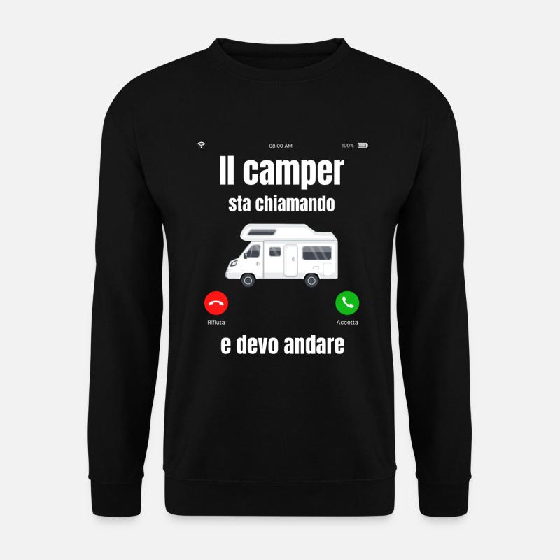Der Camper ruft - Unisex Pullover - Schwarz