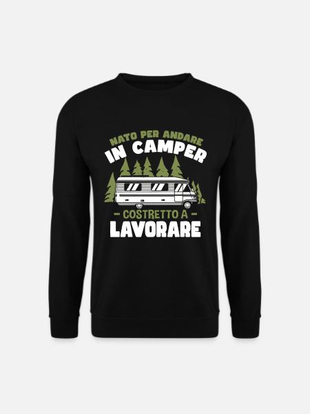 Born to go in a motorhome | Camper - Unisex Sweatshirt - black