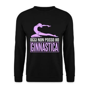 Je ne peux pas faire de gymnastique - Sweat-shirt Unisexe - noir - Devant - Alina (178cm) & Michal (187cm)