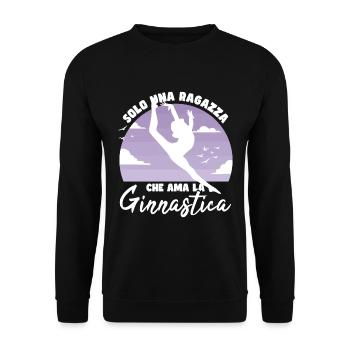 Gymnaste Fille - Sweat-shirt Unisexe - noir - Devant - Alina (178cm) & Michal (187cm)