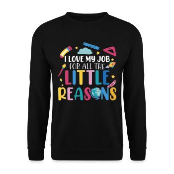 Enseignant mignon Maternelle Pre-K - Sweat-shirt Unisexe - noir - Devant - Alina (178cm) & Michal (187cm)