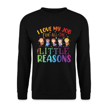 Aide-enseignant éducateur Enseignement - Sweat-shirt Unisexe - noir - Devant - Alina (178cm) & Michal (187cm)