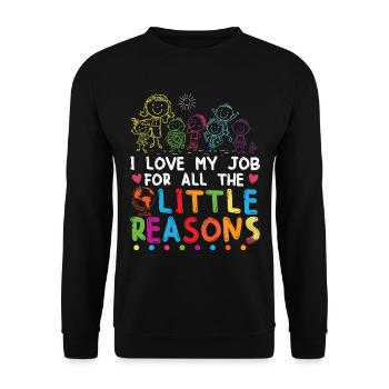 Cute Daycare Teacher Kindergarten - Unisex Sweatshirt - black - Front - Alina (178cm) & Michal (187cm)