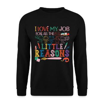 Cute Teacher Daycare Pre-K - Unisex Sweatshirt - black - Front - Alina (178cm) & Michal (187cm)