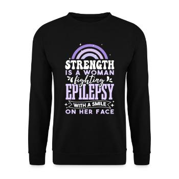 La force est une femme qui lutte contre l’épilepsie - Sweat-shirt Unisexe - noir - Devant - Alina (178cm) & Michal (187cm)