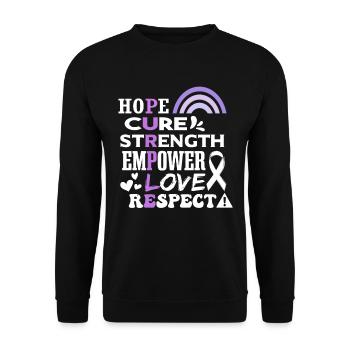 Epilepsy Awareness - Unisex Sweatshirt - black - Front - Alina (178cm) & Michal (187cm)