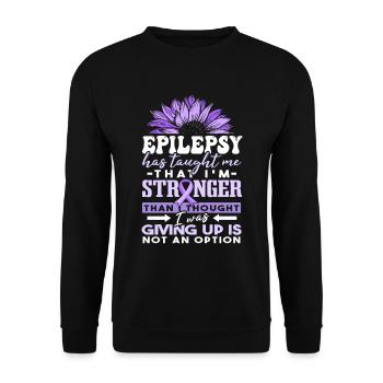 Epilepsie-Krieger - Unisex Pullover - Schwarz - Vorne - Alina (178cm) & Michal (187cm)