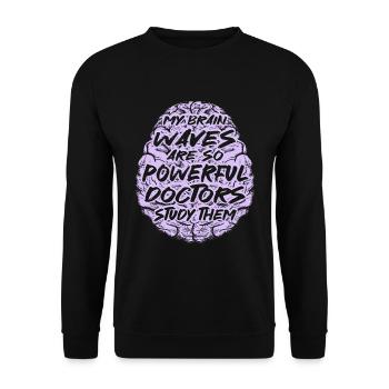 Funny Epilepsy Warrior - Unisex Sweatshirt - black - Front - Alina (178cm) & Michal (187cm)