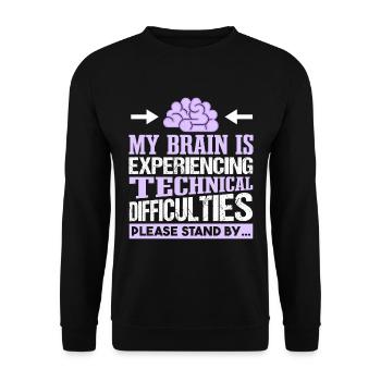 Quote Epilepsy Awareness Fighters - Unisex Sweatshirt - black - Front - Alina (178cm) & Michal (187cm)