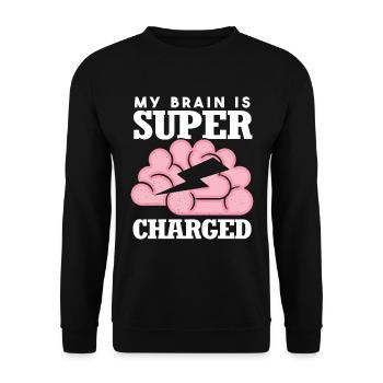 Funny Epilepsy - Unisex Sweatshirt - black - Front - Alina (178cm) & Michal (187cm)