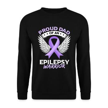 Proud Dad Of An Epilepsy Warrior - Unisex Sweatshirt - black - Front - Alina (178cm) & Michal (187cm)