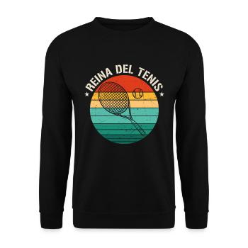 Reina Del Tenis - Sweat-shirt Unisexe - noir - Devant - Alina (178cm) & Michal (187cm)
