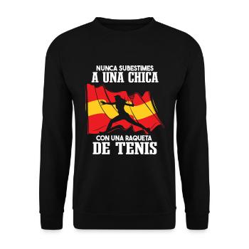 Divertido Tenista Mujer Tenis Humor - Sweat-shirt Unisexe - noir - Devant - Alina (178cm) & Michal (187cm)