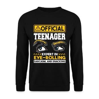 Expert en sarcasme et en grignotage - Sweat-shirt Unisexe - noir - Devant - Alina (178cm) & Michal (187cm)