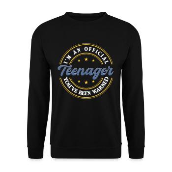 Je suis un adolescent officiel - Sweat-shirt Unisexe - noir - Devant - Alina (178cm) & Michal (187cm)