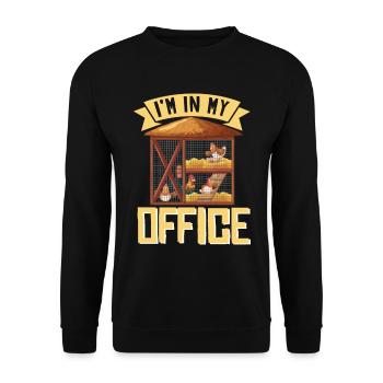 Je suis dans mon bureau - Sweat-shirt Unisexe - noir - Devant - Alina (178cm) & Michal (187cm)