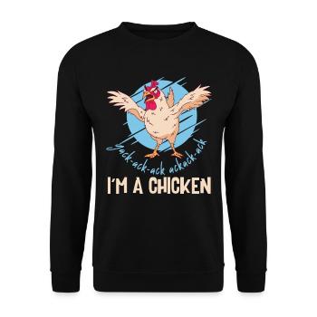 Je suis un poulet - Sweat-shirt Unisexe - noir - Devant - Alina (178cm) & Michal (187cm)