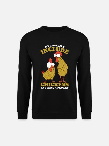 My Hobbies Include Chickens - Unisex Sweatshirt - black