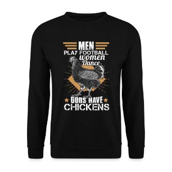 Les dieux ont des poulets - Sweat-shirt Unisexe - noir - Devant - Alina (178cm) & Michal (187cm)
