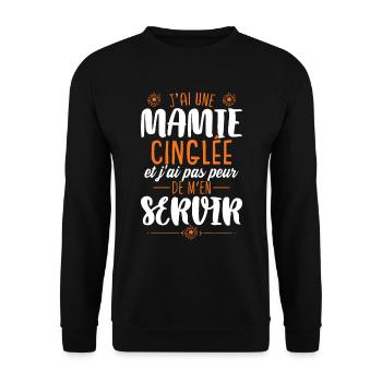 Drôle Petite Fille Cadeau Mamie - Sweat-shirt Unisexe - noir - Devant - Alina (178cm) & Michal (187cm)