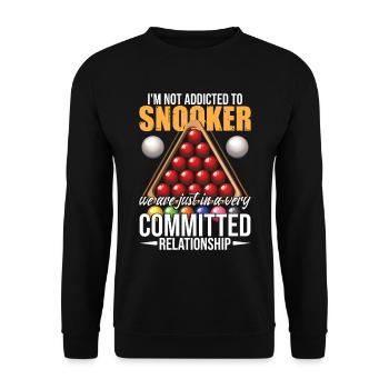 Snooker lustig - Unisex Pullover - Schwarz - Vorne - Alina (178cm) & Michal (187cm)
