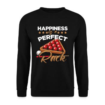 Glück ist ein perfektes Rack - Unisex Pullover - Schwarz - Vorne - Alina (178cm) & Michal (187cm)