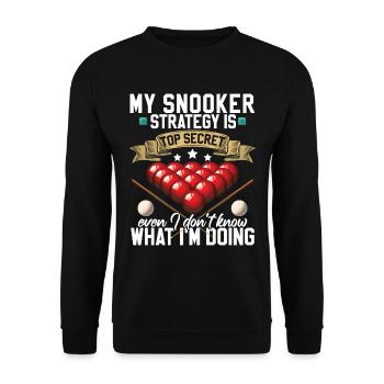 Lustiger Snooker-Humor - Unisex Pullover - Schwarz - Vorne - Alina (178cm) & Michal (187cm)