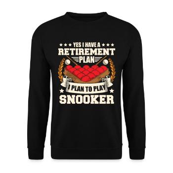 Snooker-Ruhestand - Unisex Pullover - Schwarz - Vorne - Alina (178cm) & Michal (187cm)