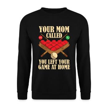 Cue Stick Snooker Player Humor - Unisex Sweatshirt - black - Front - Alina (178cm) & Michal (187cm)