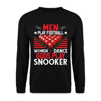 Götter spielen Snooker - Unisex Pullover - Schwarz - Vorne - Alina (178cm) & Michal (187cm)