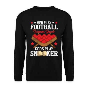 Lustiger Vatertag Snooker Humor Männer Snooker - Unisex Pullover - Schwarz - Vorne - Alina (178cm) & Michal (187cm)