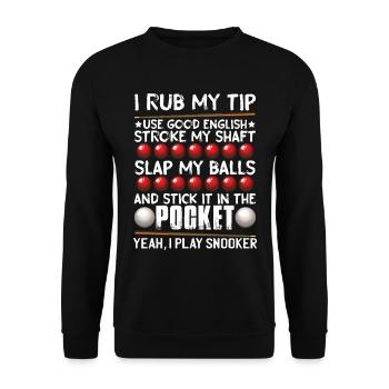 Herren Snooker Lustig - Unisex Pullover - Schwarz - Vorne - Alina (178cm) & Michal (187cm)
