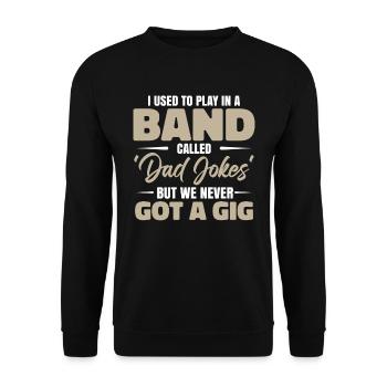 Dad Jokes Musikband - Unisex Pullover - Schwarz - Vorne - Alina (178cm) & Michal (187cm)