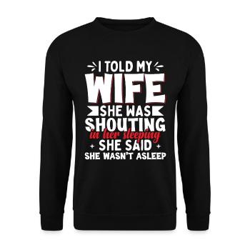 Drôle de femme papa blague - Sweat-shirt Unisexe - noir - Devant - Alina (178cm) & Michal (187cm)