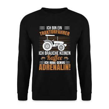 Ich Bin Ein Traktorfahrer - Unisex Pullover - Schwarz - Vorne - Alina (178cm) & Michal (187cm)