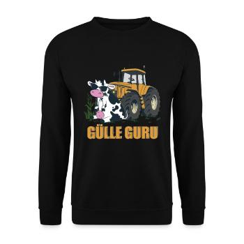 Gülle Guru - Unisex Pullover - Schwarz - Vorne - Alina (178cm) & Michal (187cm)