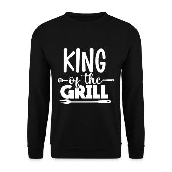 King Of The Grill - Unisex Sweatshirt - black - Front - Alina (178cm) & Michal (187cm)