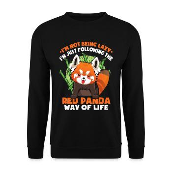 Ich bin nicht faul - Unisex Pullover - Schwarz - Vorne - Alina (178cm) & Michal (187cm)